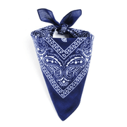 bandana bleu marine à motif cachemire