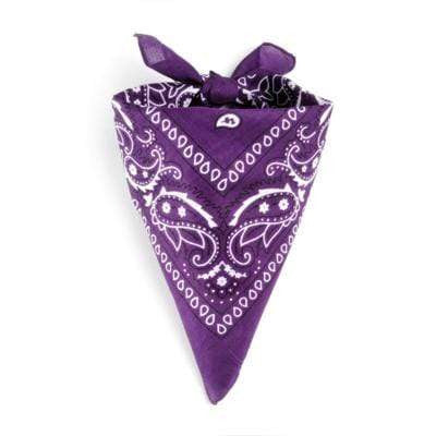 bandana violet motif cachemire