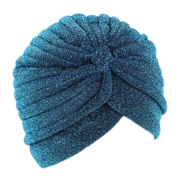Turban bleu pour femme