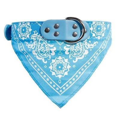 collier bandana bleu ciel pour chien